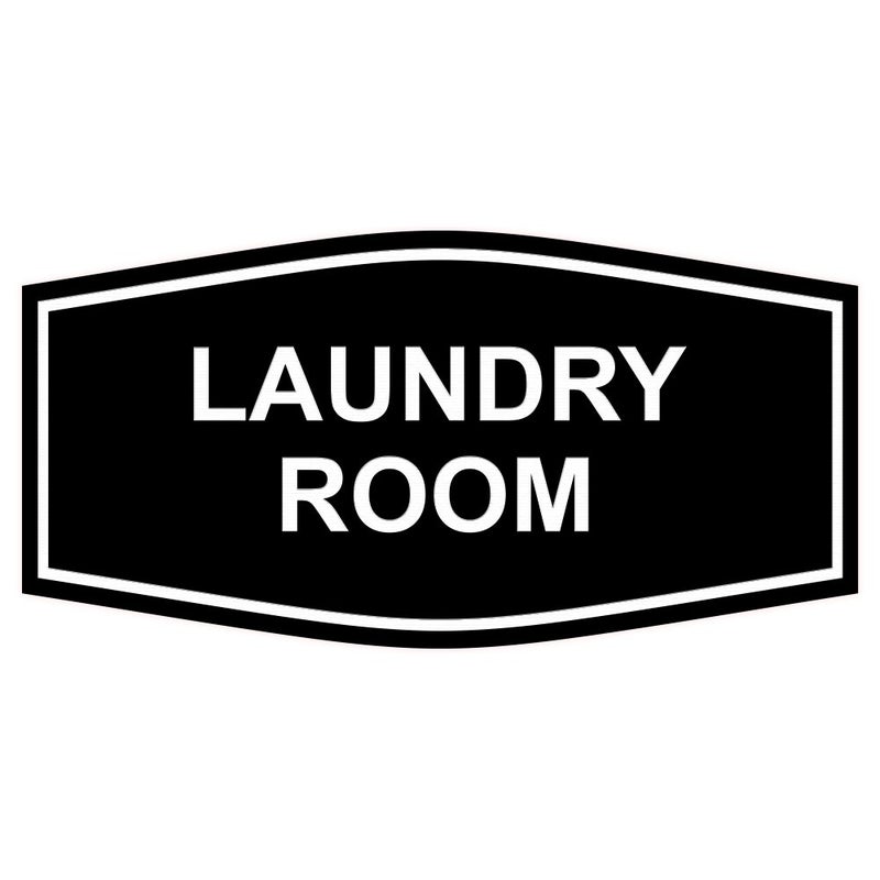All Quality Fancy Laundry Room Sign (Black) - Large 1 Pack - Image 1